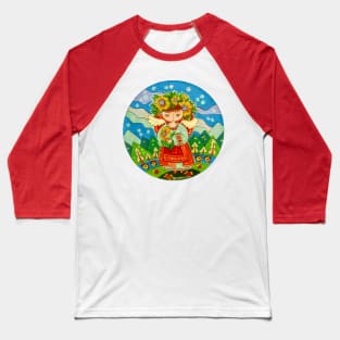 The angel girl colorful christmas decor Baseball T-Shirt